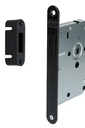 Gecertificeerd Nemef magneet loopslot 1255/73 met zwarte voorplaat inclusief sluitkom 1255/73