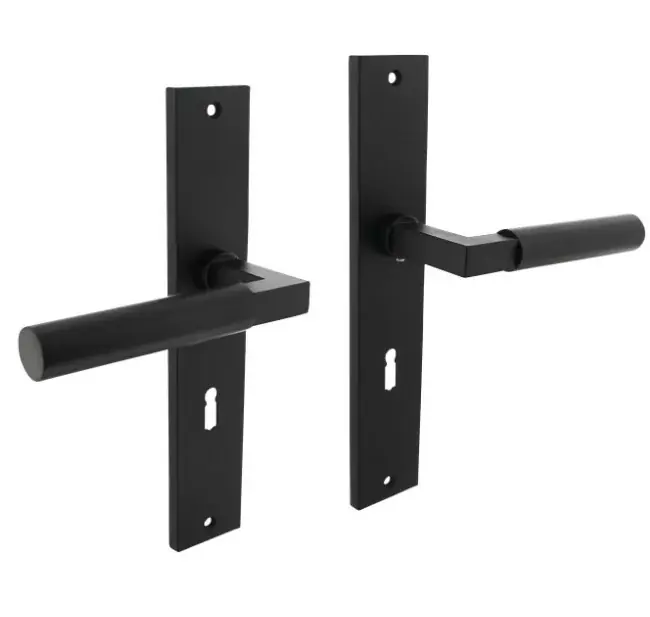Intersteel deurklink Bau-Stil op langschild SL72 mat zwart Express Levering