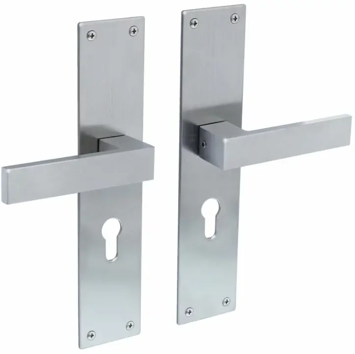 Superprijs Intersteel deurklink Amsterdam met renovatieschild PC55 rvs