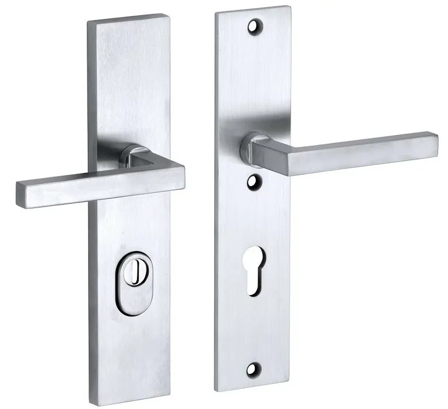 SKG3 PC55 kruk/kruk op schild Kare/Bauhaus rechts + kerntrekbeveiliging mat chroom Direct Verzonden