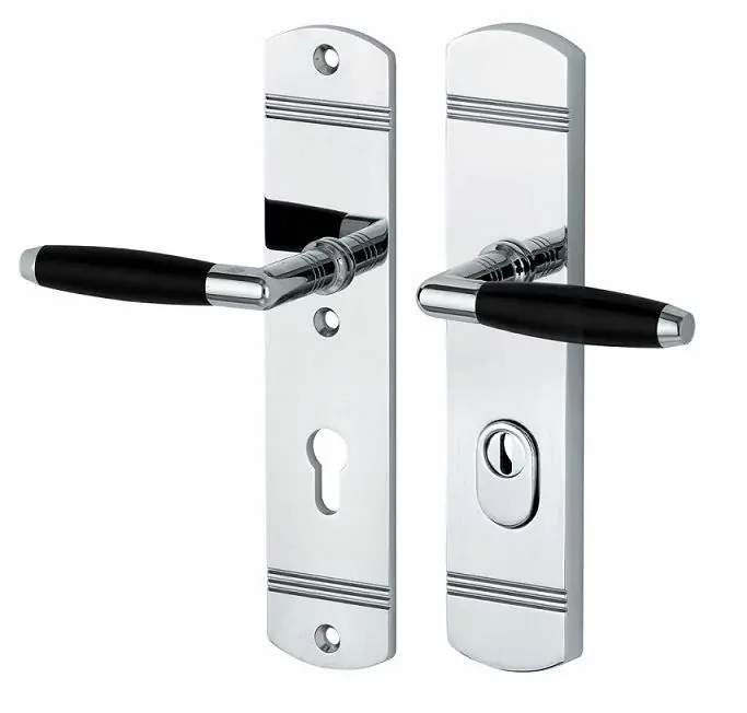 SKG3 PC55 kruk/kruk op schild Ton links + kerntrekbeveiliging glans chroom Snelle Levering