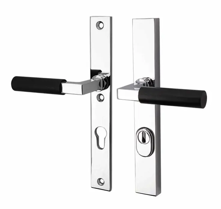 SKG3 PC55 kruk/kruk op smalschild Bauhaus ebben links + kerntrekbeveiliging glans chroom Veilige Betaling
