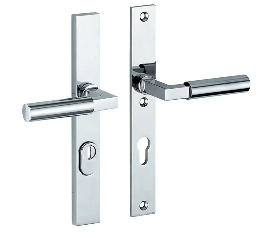 Beperkte Voorraad SKG3 PC92 kruk/kruk op smalschild Bauhaus rechts + kerntrekbeveiliging glans chroom