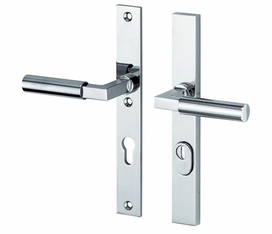 SKG3 PC72 kruk/kruk op smalschild Bauhaus links + kerntrekbeveiliging glans chroom Aanbieding