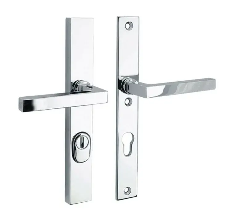 Populair SKG3 PC55 kruk/kruk op smalschild Kare/Bauhaus rechts + kerntrekbeveiliging glans chroom