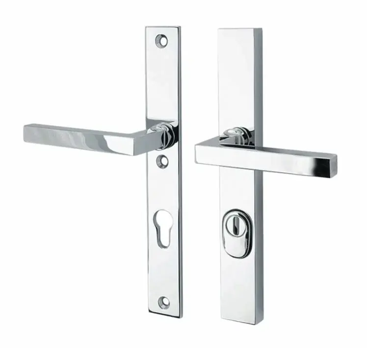 Flitsaanbieding SKG3 PC72 kruk/kruk op smalschild Kare/Bauhaus links + kerntrekbeveiliging glans chroom