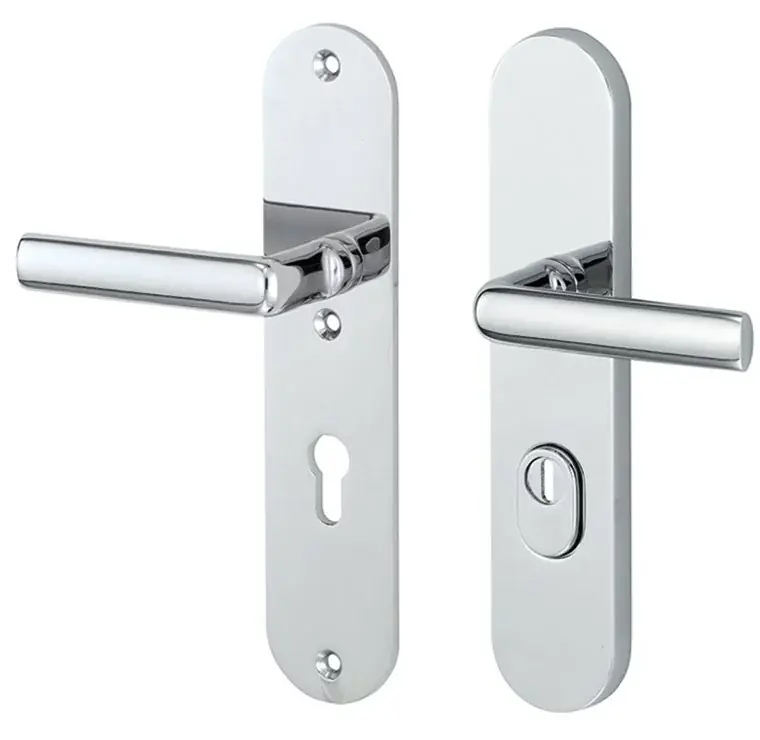 Koopje SKG3 PC92 kruk/kruk op ovaal schild Padania links + kerntrekbeveiliging glans chroom