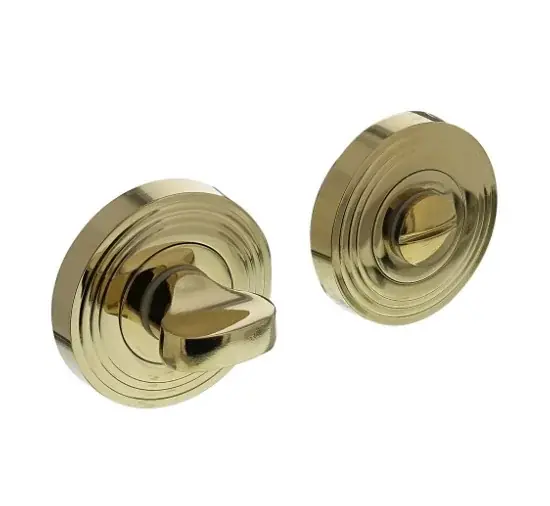Uitverkoop Intersteel wc-sluiting 8 mm met ril rond ø55×10 mm PVD messingkleur