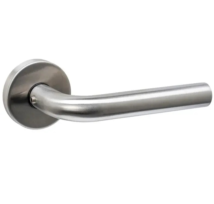 Intersteel set achterdeurbeslag rond deurklink Luzern met massieve rozetten rvs Seizoensaanbieding