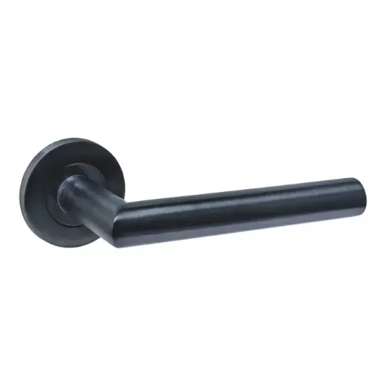 Intersteel deurklink Q 01 op rozet verdekt ø52x6mm PVD zwart Populair