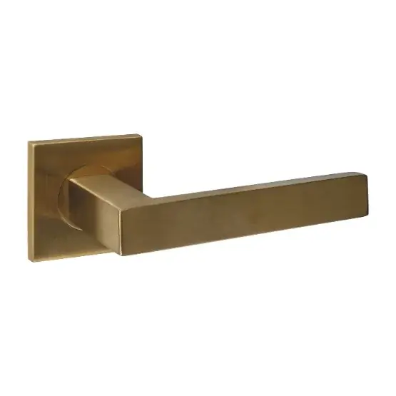 Direct Beschikbaar Intersteel deurklink Q 05 op rozet verdekt 53x53x6mm PVD messing mat