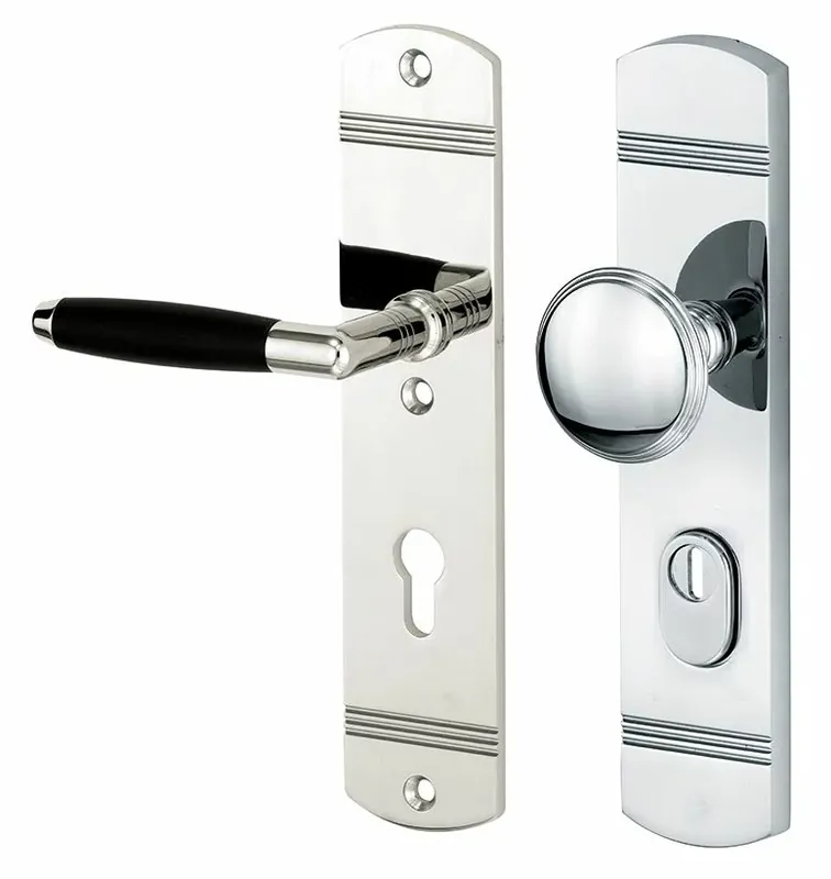 Bestel Nu SKG3 PC55 knop/kruk op schild Ton links + kerntrekbeveiliging glans nikkel/glans chroom