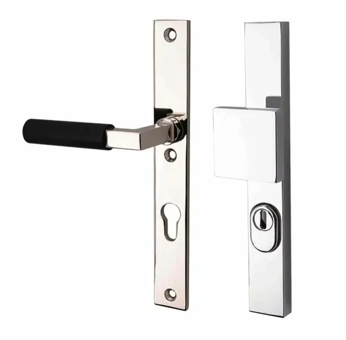 SKG3 PC55 knop/kruk op smalschild Bauhaus ebben links + kerntrekbeveiliging glans nikkel/glans chroom Merkproduct