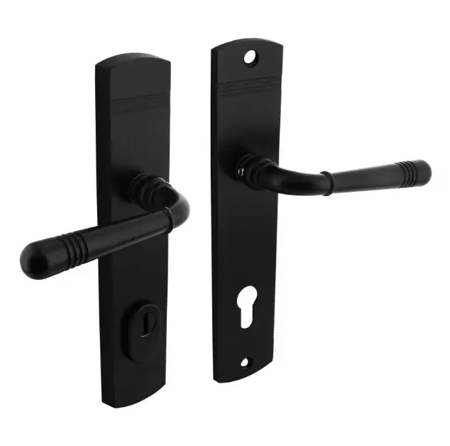 Intersteel achterdeurbeslag Helena kruk/kruk PC92 met kerntrek beveiliging zwart Merkproduct