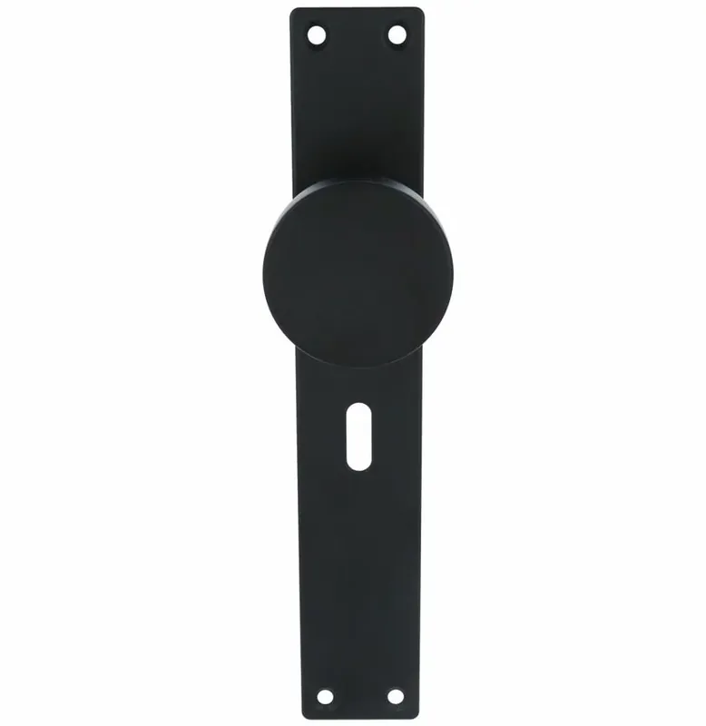 Recht schild met vaste knop SL56 rvs mat zwart Beste Prijs