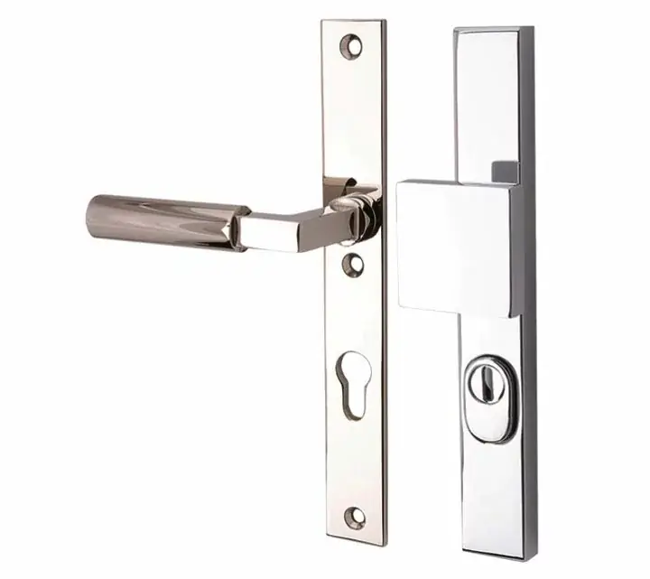 SKG3 PC55 knop/kruk op smalschild Bauhaus links + kerntrekbeveiliging glans nikkel/glans chroom Alleen Vandaag