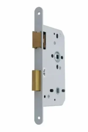 Nemef toilet-badkamer slot 644 DIN links WC72/8 met afgeronde voorplaat staal gelakt Op = Op
