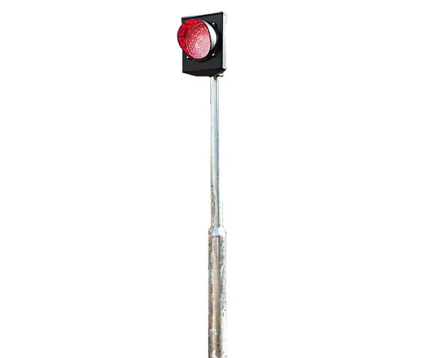 Verkeerslicht 230V Twin Color LED op flespaal 1600 mm hoog verzinkt Direct Verzonden