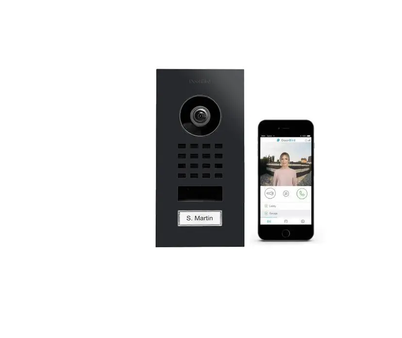 Superprijs DoorBird IP videofoonset D1101V inbouw GRAFIET ZWART RVS, 1 drukknop