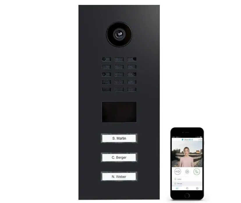 Betrouwbaar DoorBird IP videofoonset D2103V RVS GRAFIET ZWART, 3 drukknoppen