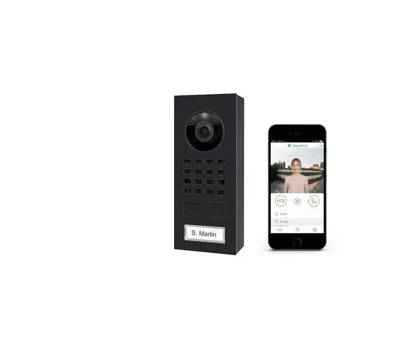 Beperkt Aanbod DoorBird IP videofoonset D1101V opbouw GRAFIET ZWART RVS