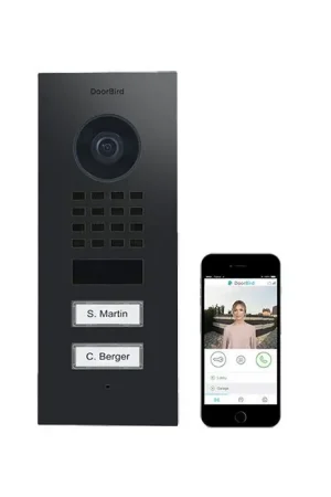 Favoriet DoorBird IP videofoonset D1102V inbouw RVS GRAFIET ZWART, 2 drukknoppen