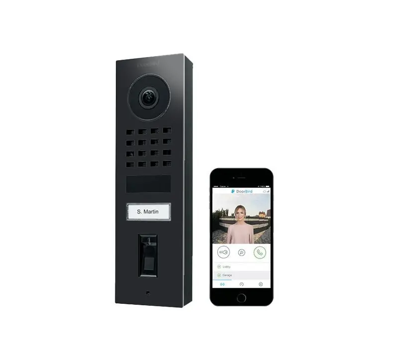 DoorBird IP videofoonset D1101FV opbouw RVS GRAFIET ZWART, vingerscanner Lage Prijs