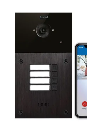 Video intercom IP Fasttel FT600SIPVC-4, 4 drukknoppen Beperkt Aanbod