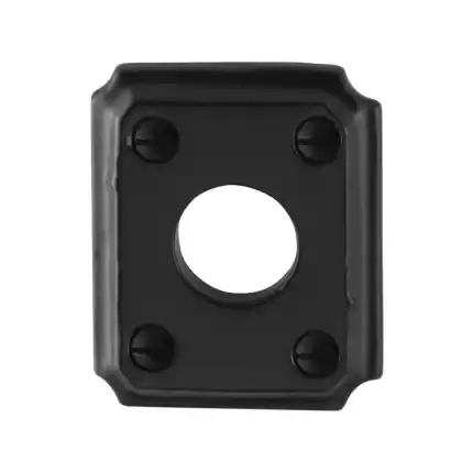 Rozet 59x48x6mm smeedijzer zwart Gratis Retour