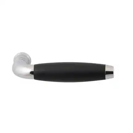 Must-Have Ika deurkruk RVS gepolijst/ ebben trapezium gebogen met eindknop
