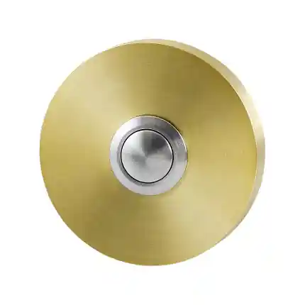Deurbel rond 50×8 mm PVD mat messing Direct Verzonden