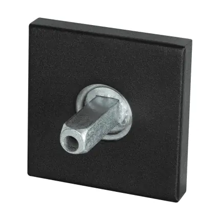 GPF8100.02.400 rozet 50x8mm zwart met vastgelaste knopvastzetter Koop Vandaag