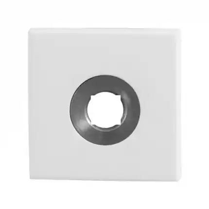 Rozet 50x50x8mm wit linksdraaiend Populair