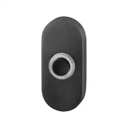 Deurbel ovaal 70x32x10 mm PVD antraciet Gecertificeerd