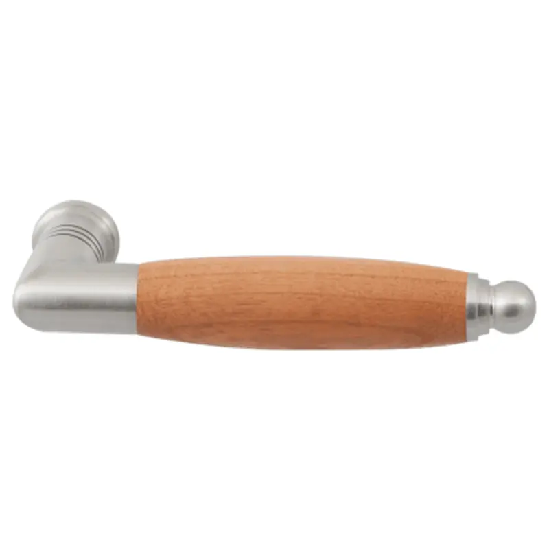 Ika deurkruk RVS matgeborsteld/ kersen haaks ronde eindknop Speciale Aanbieding