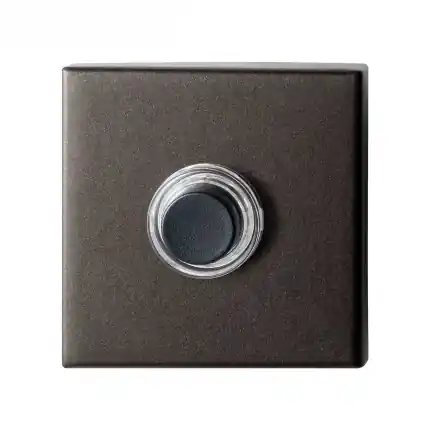 Deurbel Dark blend vierkant 50x50x8 mm zwarte button Superprijs