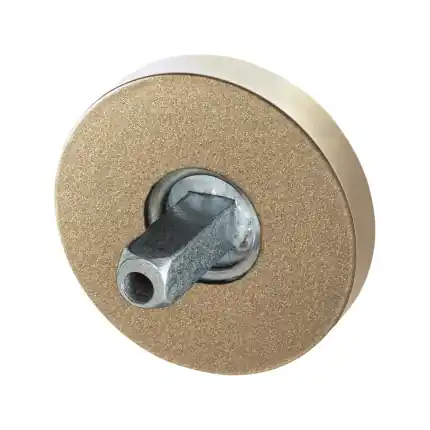 rozet 50x8mm Champagne blend met vastgelaste knopvastzetter Gratis Retour