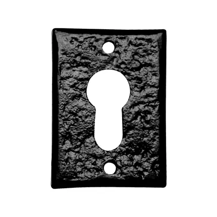 KP1400 cilinderrozet 70x50mm smeedijzer zwart Nieuw