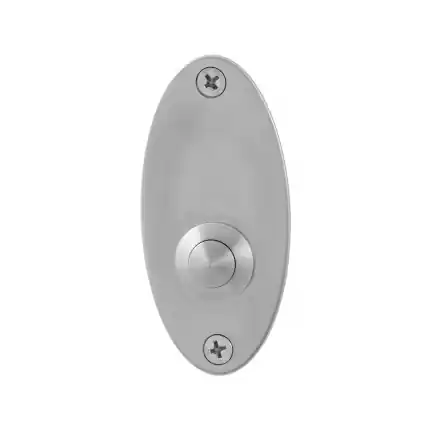 Jaren 30 deurbel ovaal 80x38x2 mm RVS geborsteld Direct Beschikbaar