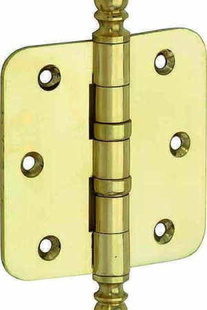 Beperkt Aanbod Kogellagerscharnier ronde hoek 76x76mm messing gelakt vaas