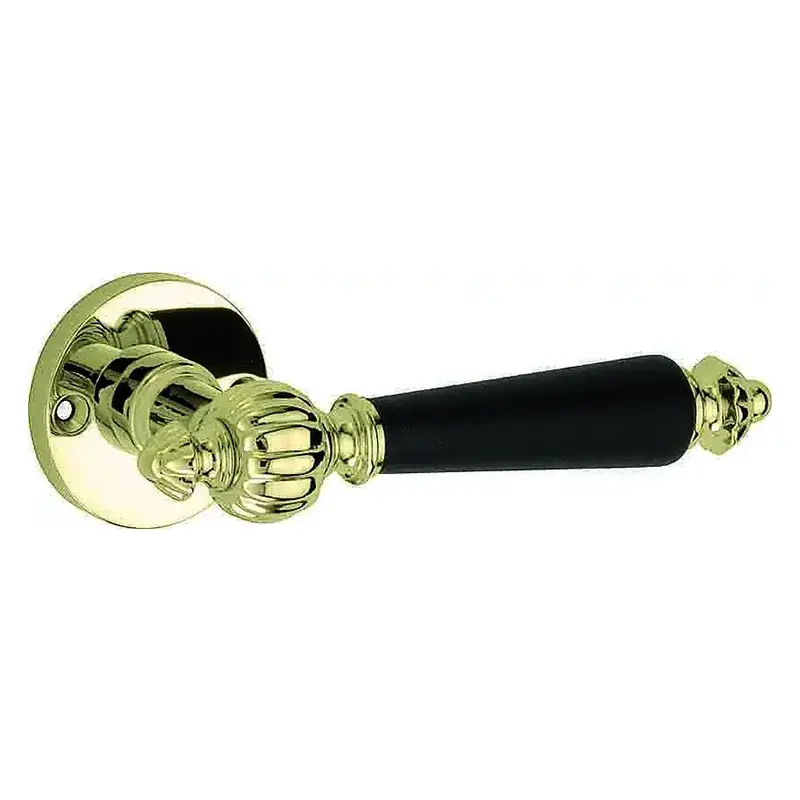 Krukgarn. Nouveau/Elegant messing gelakt/ebben Korting