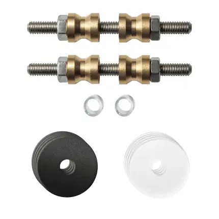 bevest.set met dubbelz. bevest. zwarte rozet 27x2mm Voordeelprijs