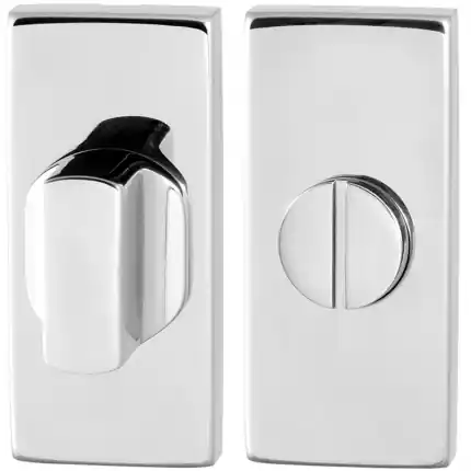 Snelle Levering Toiletgarnituur 70x32mm stift 8mm RVS gepolijst grote knop rechthoekig