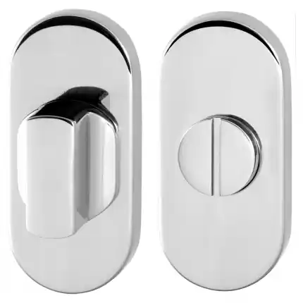 Toiletgarnituur 70x32mm stift 8mm RVS gepolijst ovaal Direct Verzonden