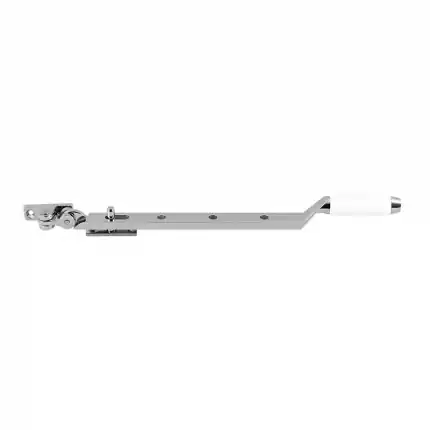 RVS gepolijst/ wit Ika raamuitzetter met trapezium eindknop 310 mm Speciale Aanbieding