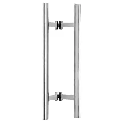 Gereduceerde Prijs Deurgreep T-model 31x20x500/320mm RVS gepolijst met RVS geborsteld