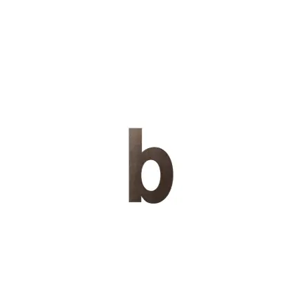Gecertificeerd Huisnummer toevoeging letter ‘b’ Dark blend, 156 mm