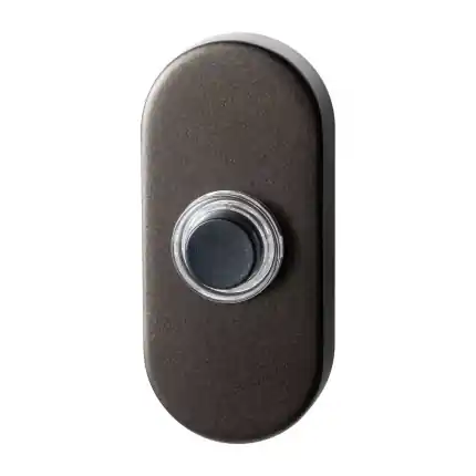 Deurbel Dark blend ovaal 70x32x10 mm zwarte button Beperkte Voorraad