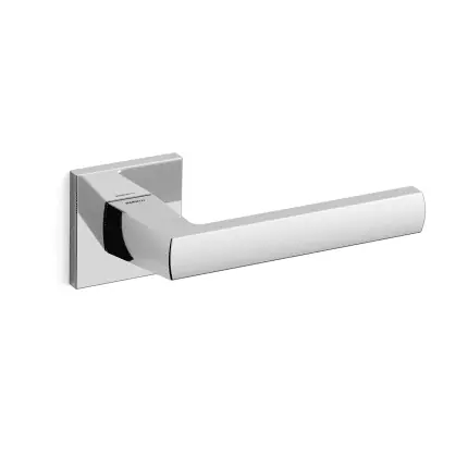 1291 Fan deurkruk op rozet, chrome Nieuw