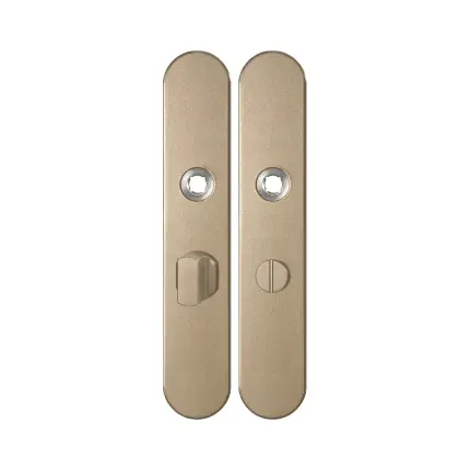 Beste Prijs GPF1120.A4 langschild afgerond WC57/5 grote knop Champagne blend